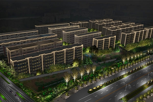 信陽(yáng)市潢川縣圣光集團夜景亮化效果