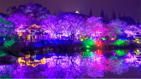 景觀(guān)燈光工程營(yíng)造雅致的夜游氛圍