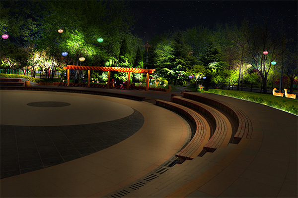 城市廣場(chǎng)夜景亮化
