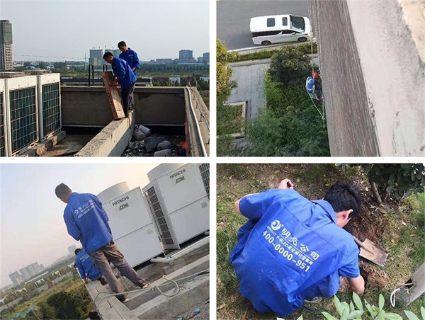 鄭州市唯愛(ài)康白佛醫院亮化工程施工現場(chǎng)