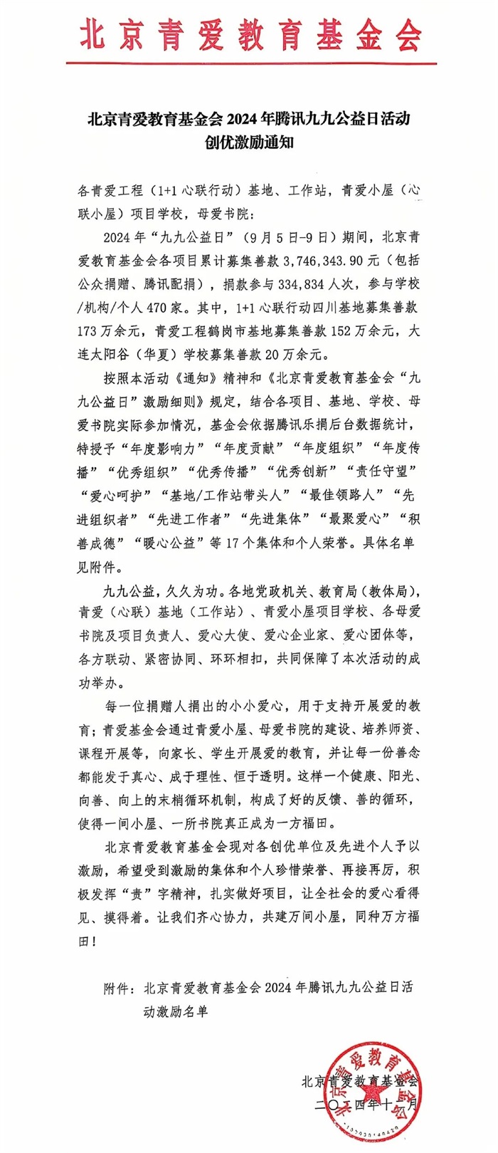 明亮照明集團總經(jīng)理荊明慧(光明姐姐)榮獲北京青愛(ài)教育基金會(huì )先進(jìn)組織者